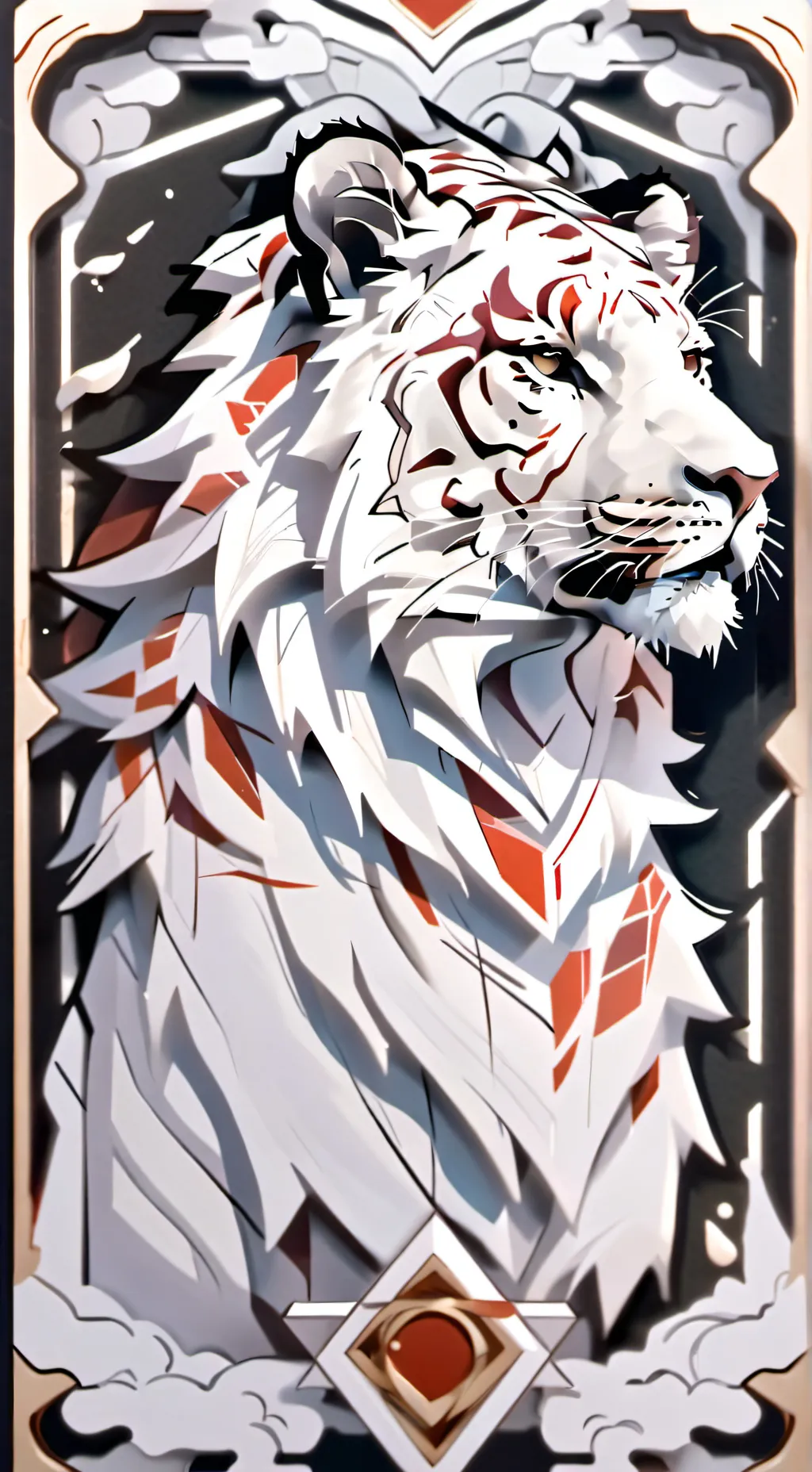 ai character: Pregnant lion background