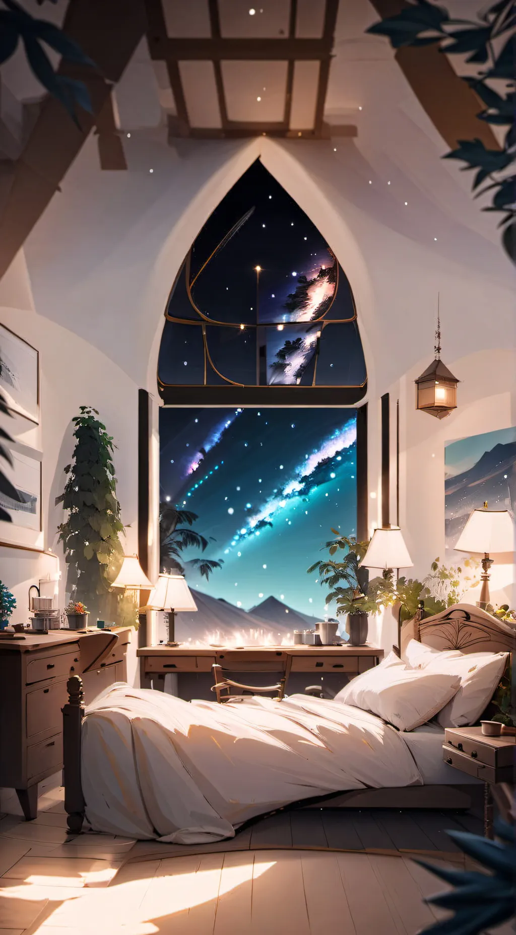 ai character: Mha sleep over background