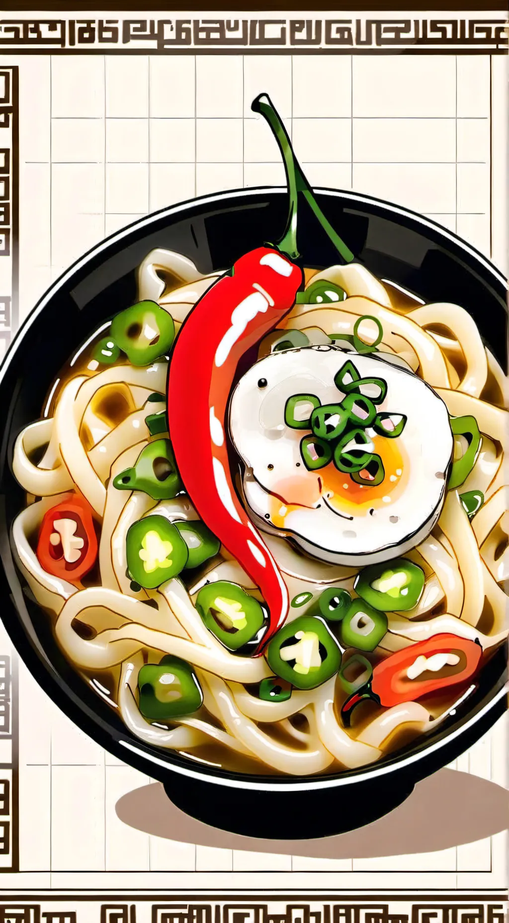 ai character: 🔥🍜SPICYNOODLES!!🍜🔥 background