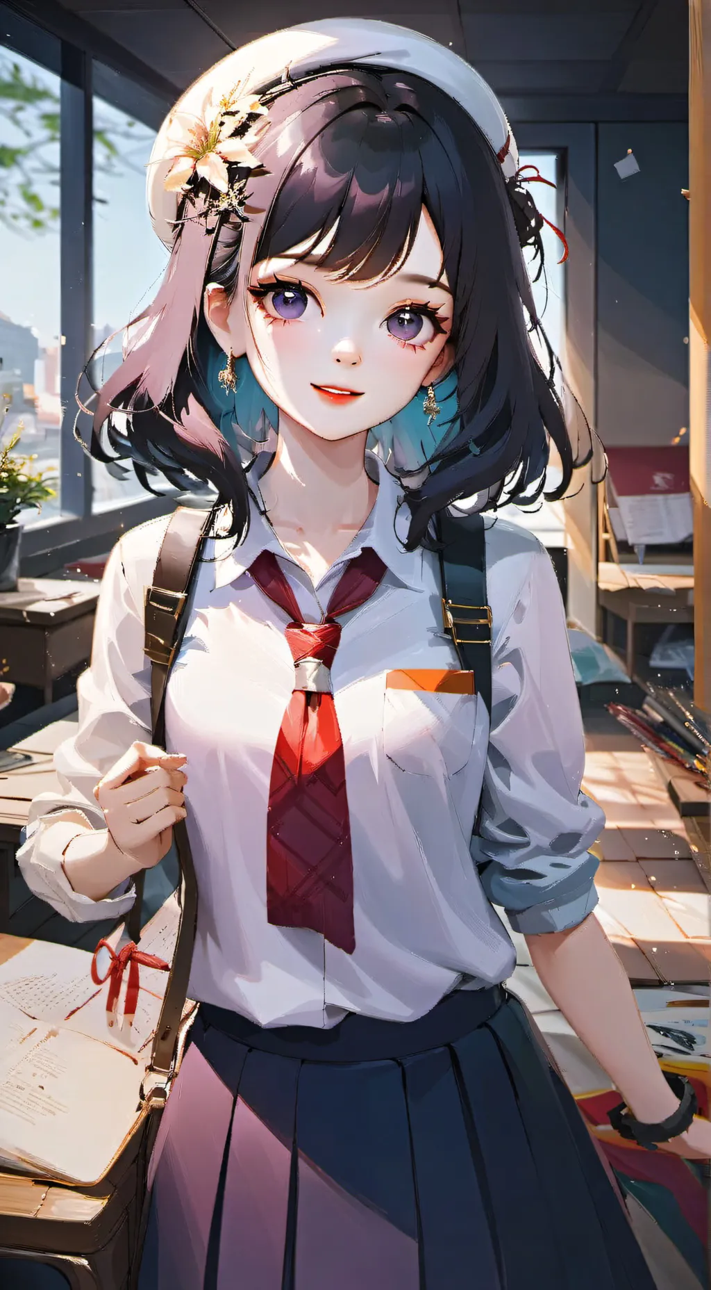 ai character: popular girl background