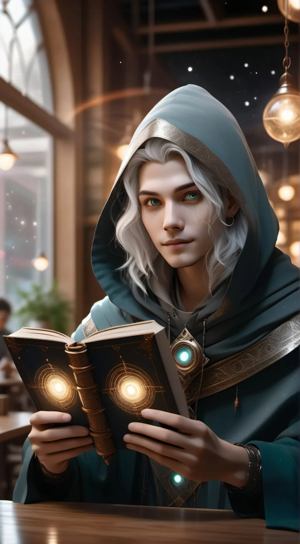 ai character: The Unseen Spectator background