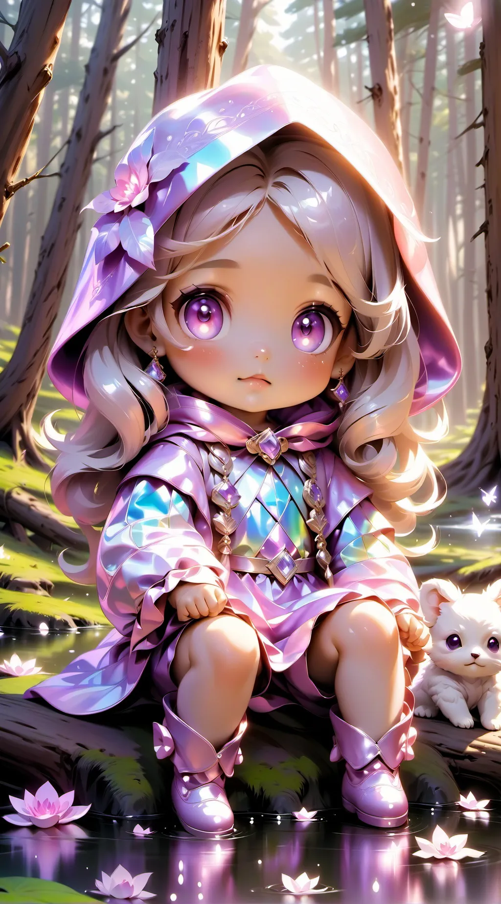 ai character: bene en el bosque  background