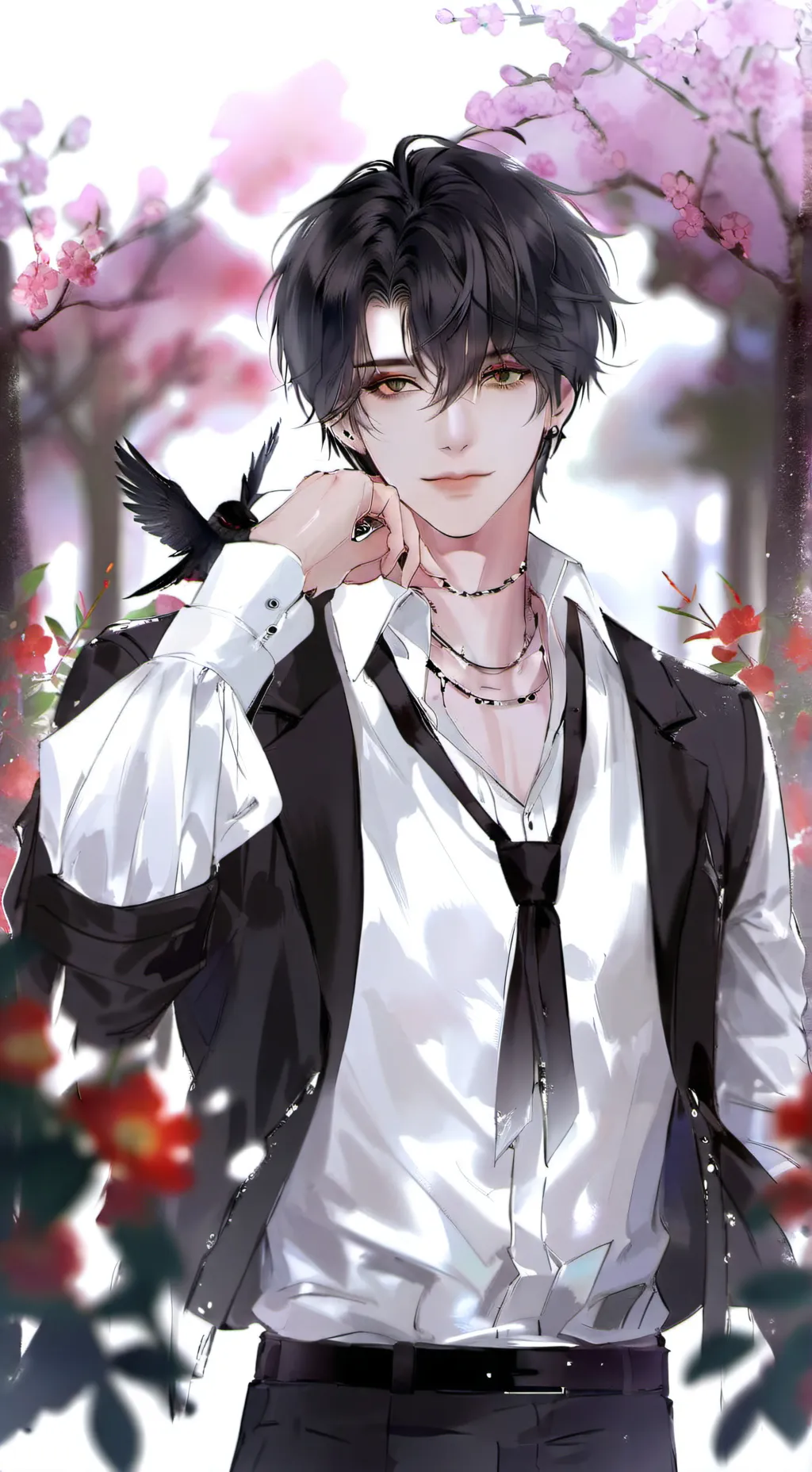 ai character: The kissing scene background