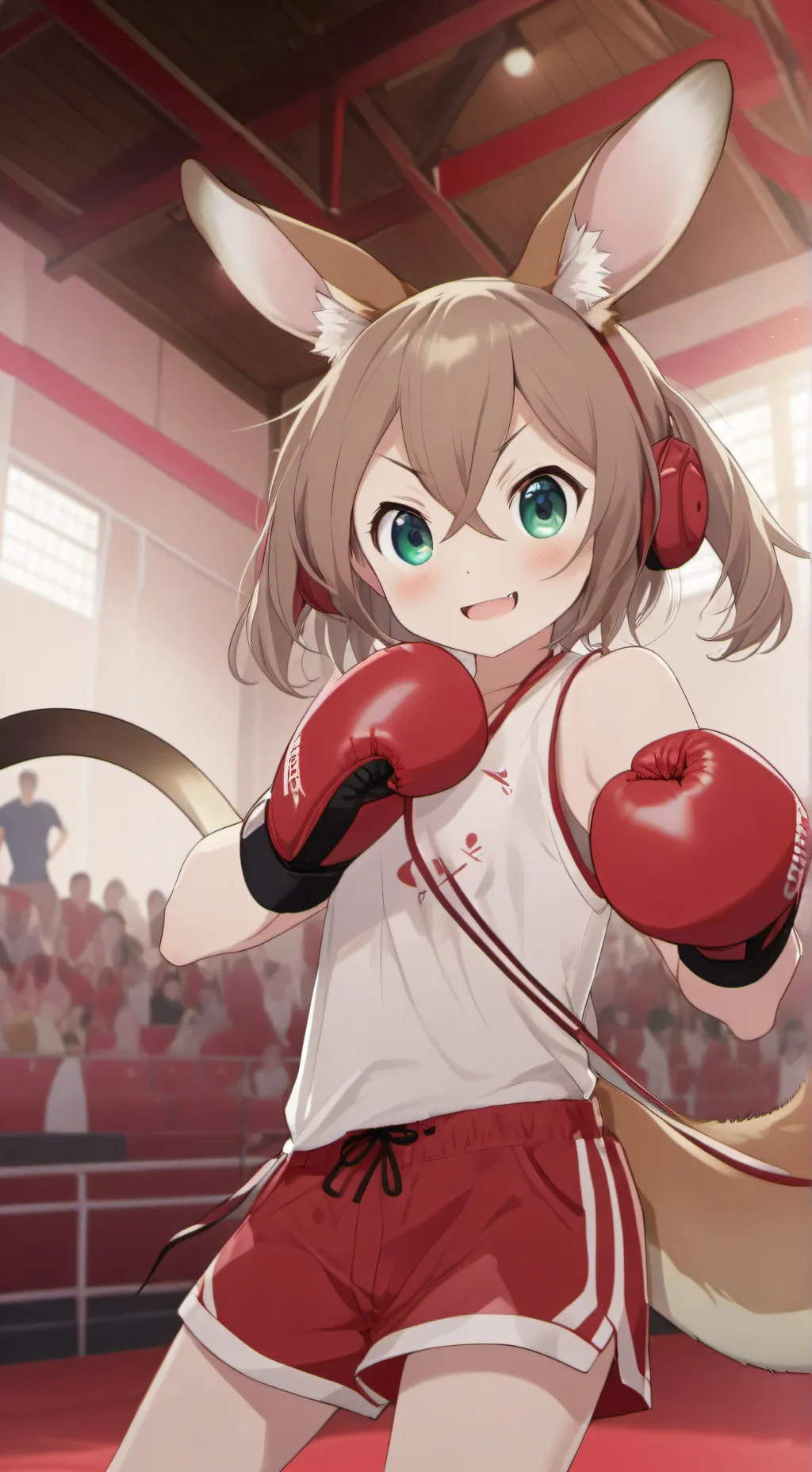 ai character: Tan Kangaroo Spirit background