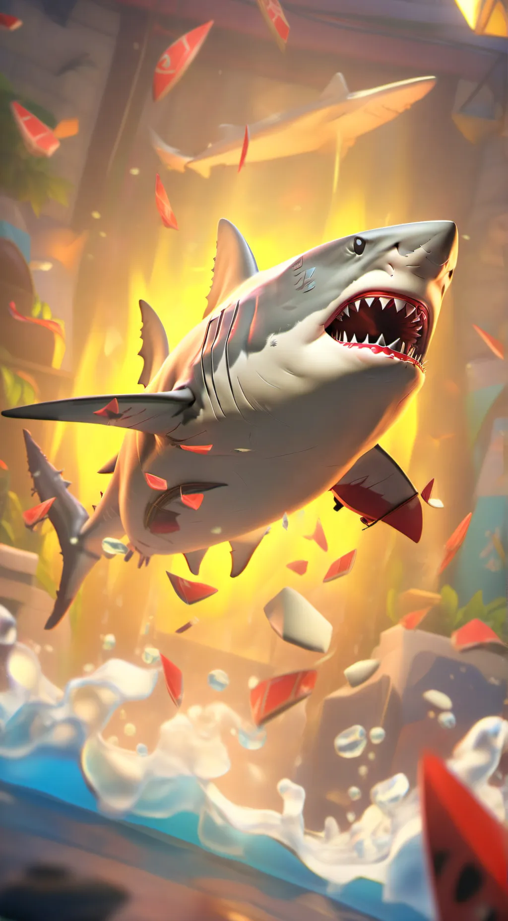 ai character: Tralalero tralala  background