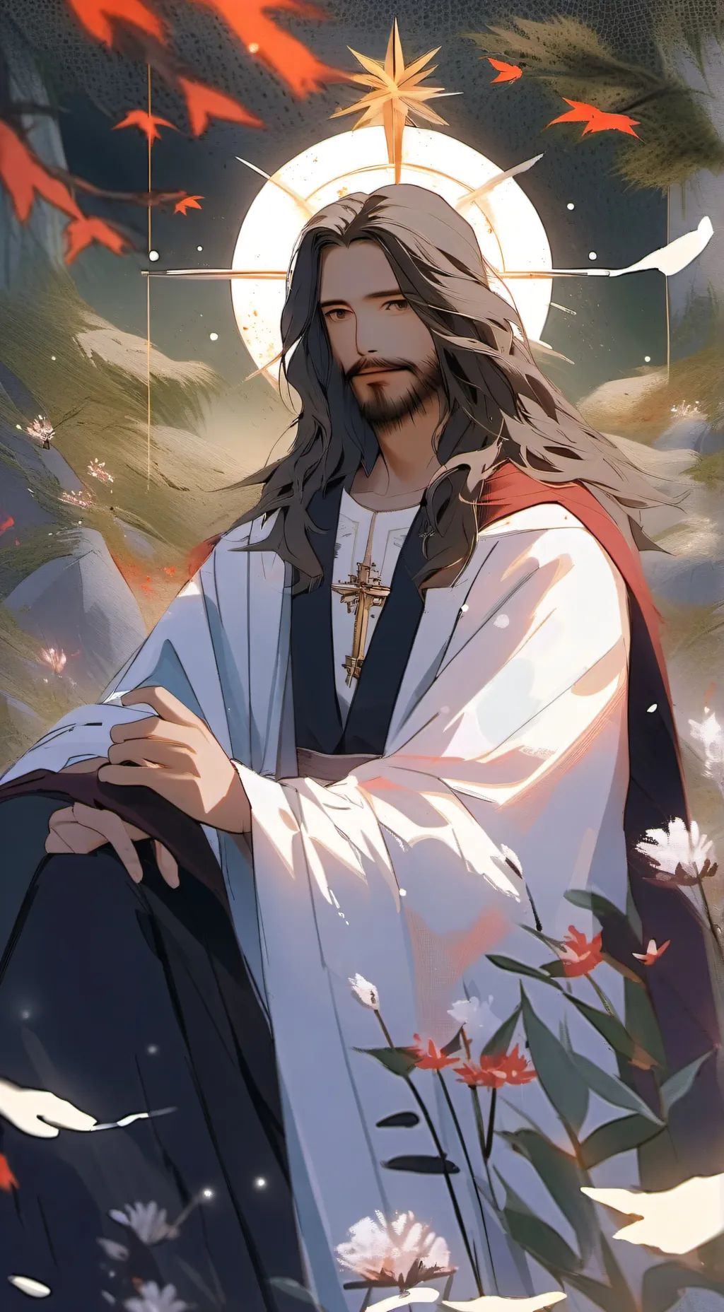 ai character: (BACK) Jesus background