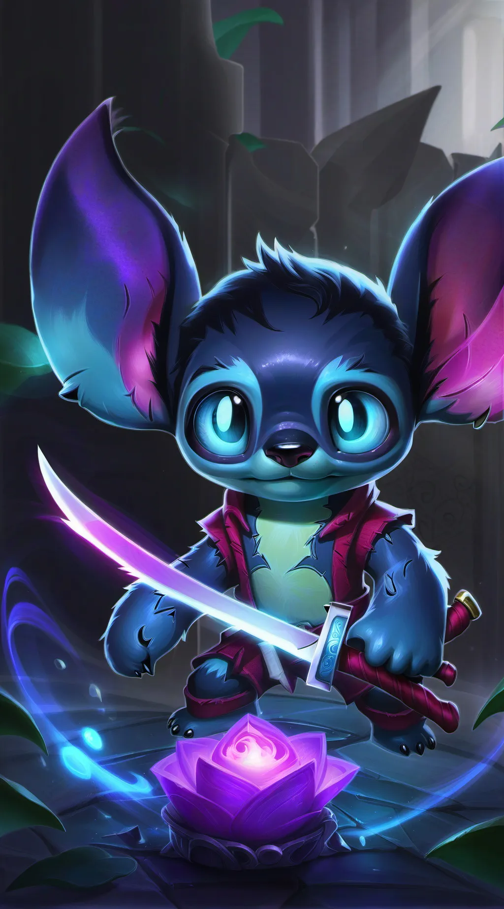 ai character: stitch movie background