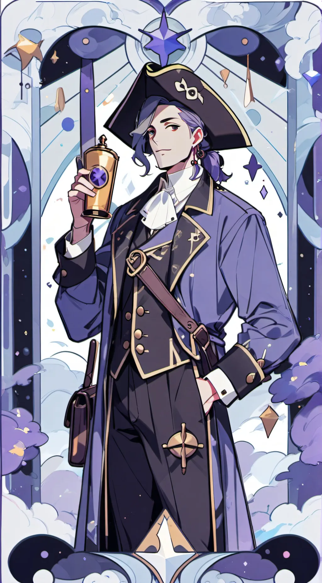 ai character: Captain black background