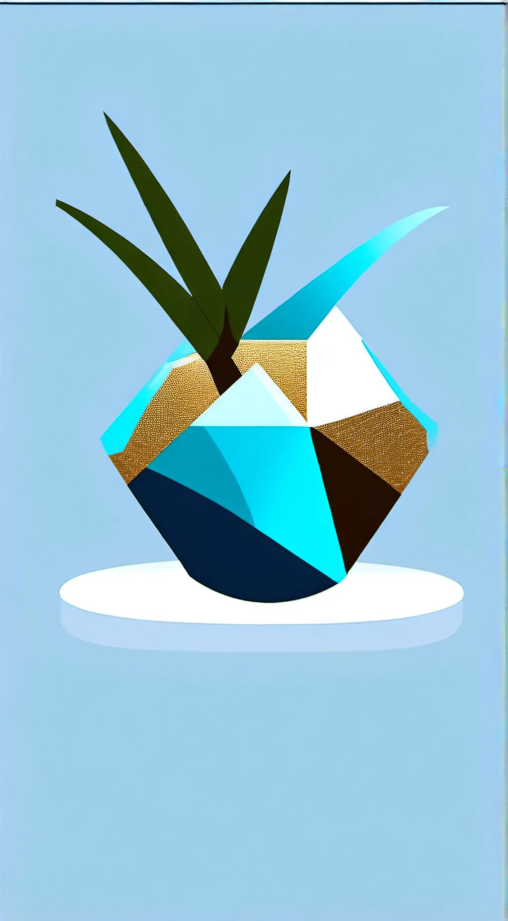 ai character: diamond coconut background