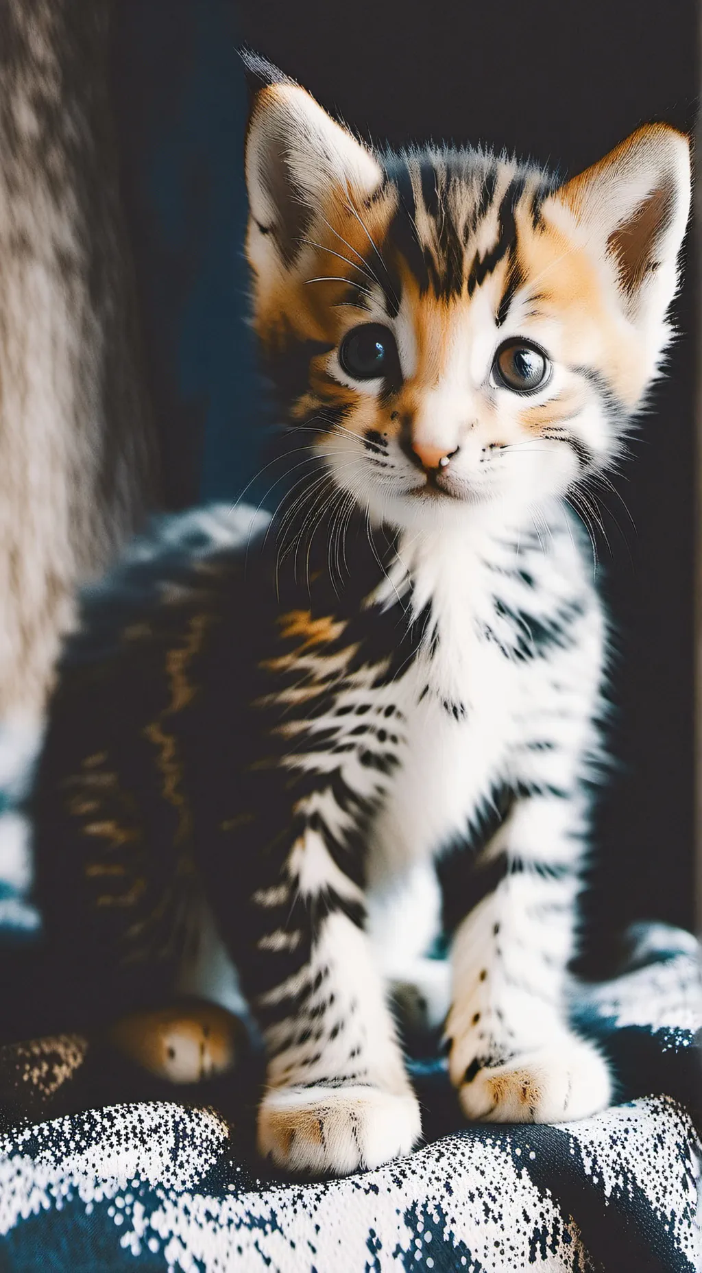 ai character: kitten cookcook background