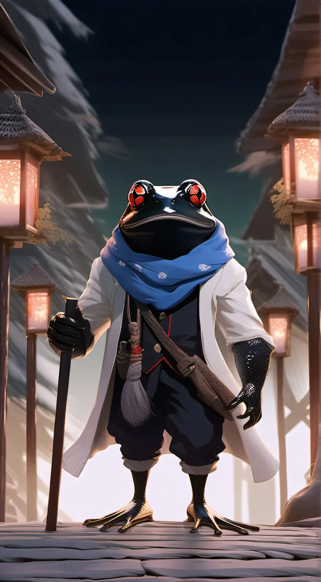 ai character: drak froggy background