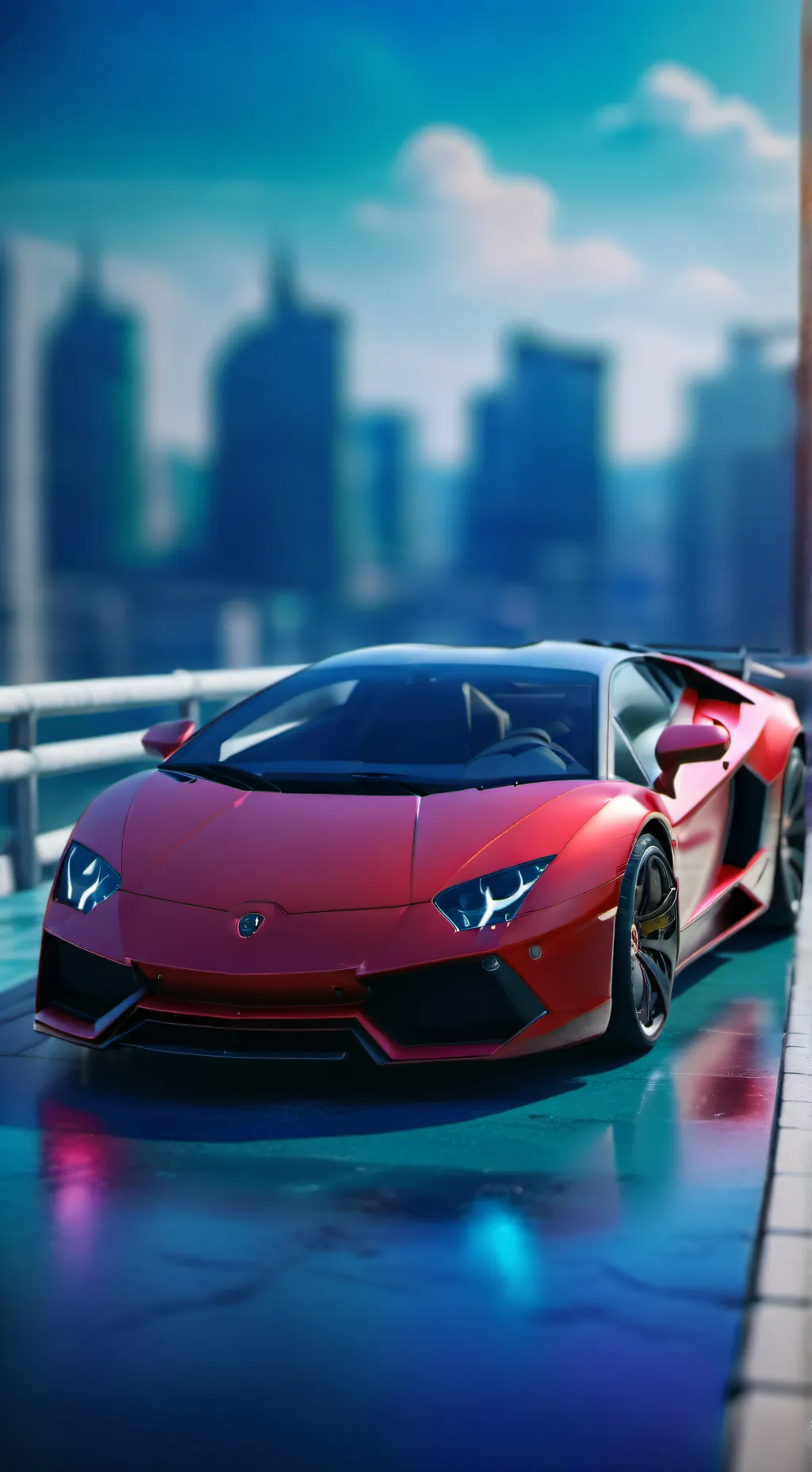 ai character: tu lamborgini background