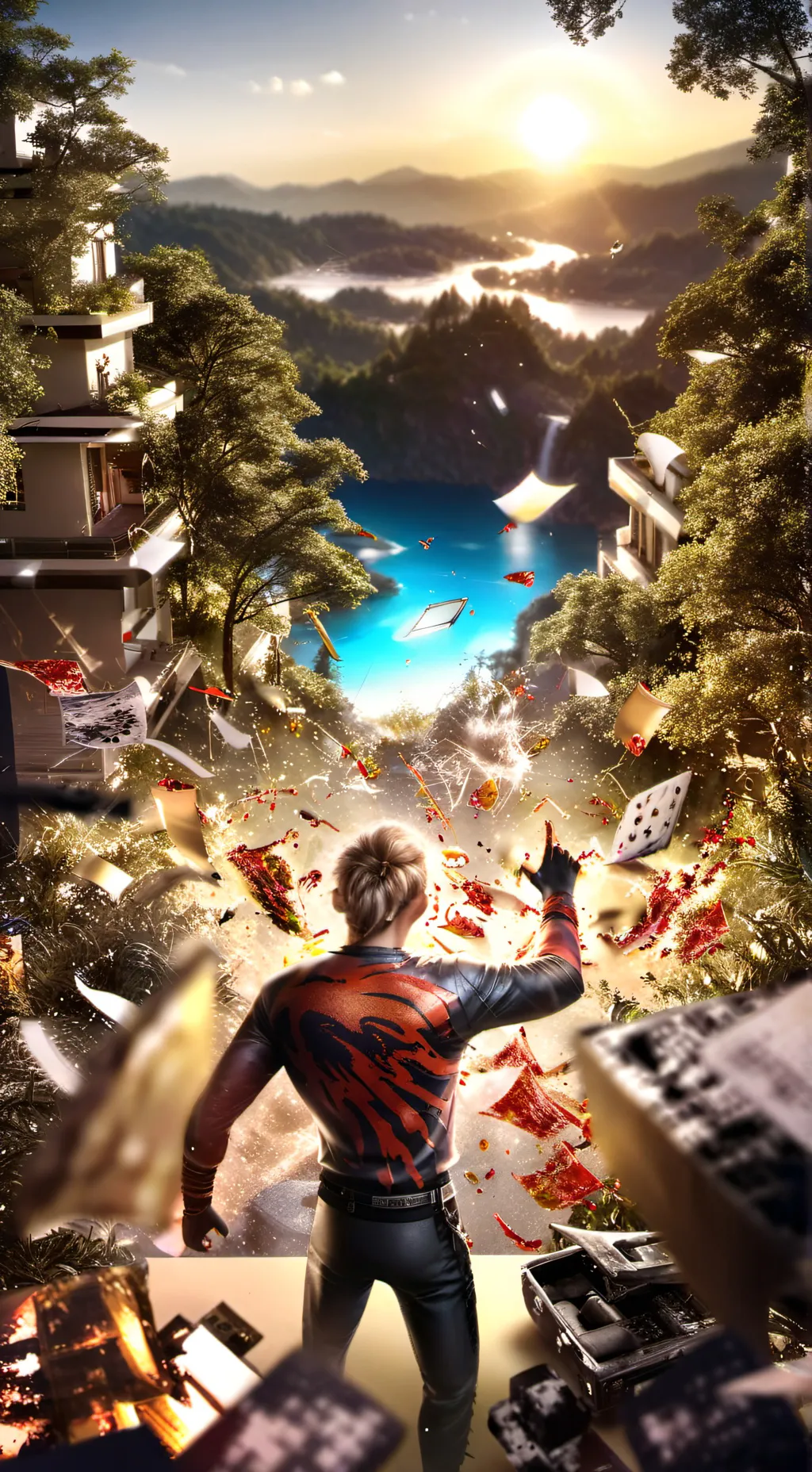 ai character: spider man holiday background