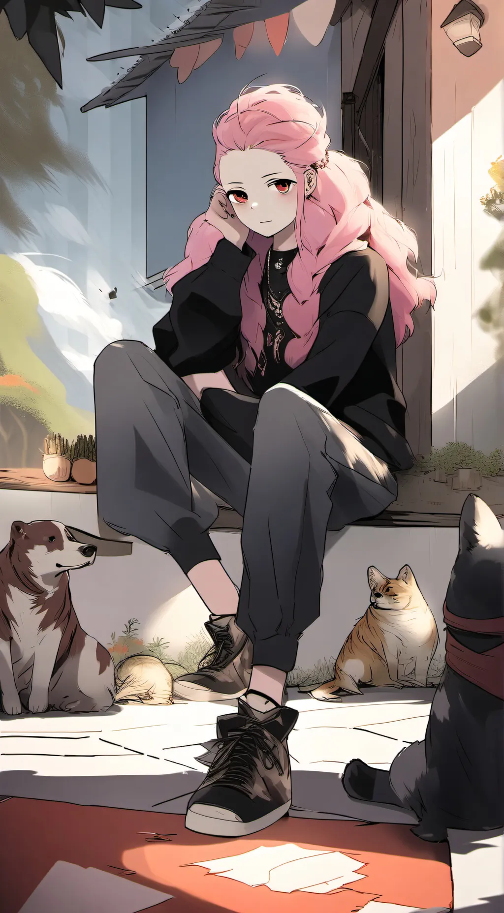 ai character: BHA❤️🤍 background