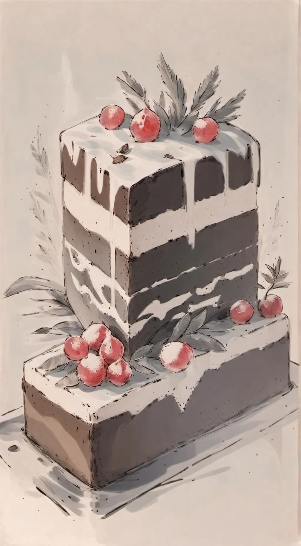 ai character: fruitcake background