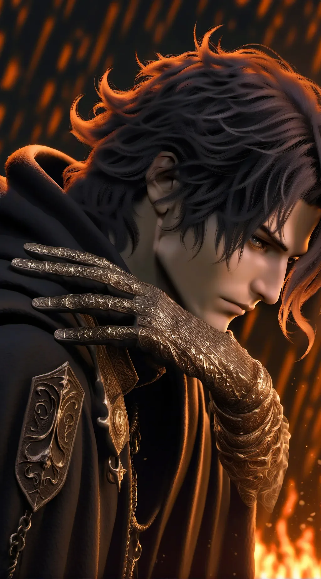 ai character: Blak background