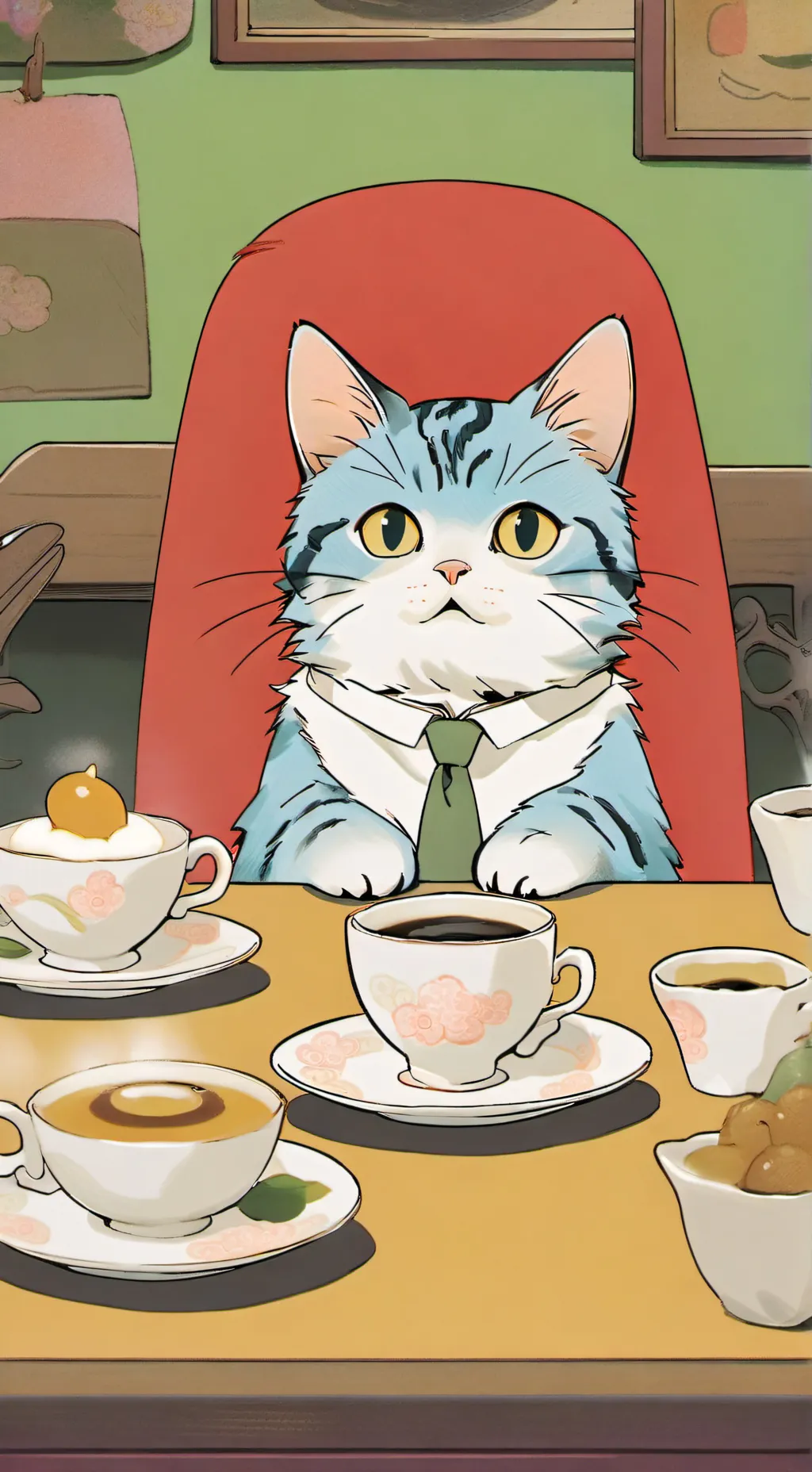 ai character: Gatito tierno background