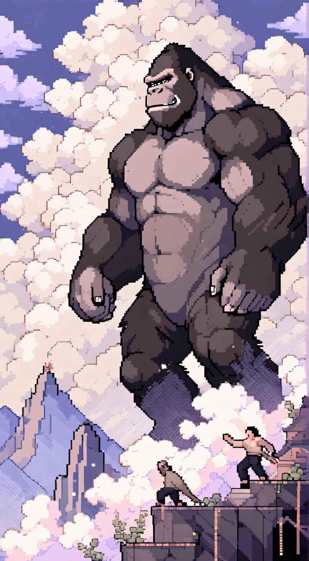 ai character: king kong background