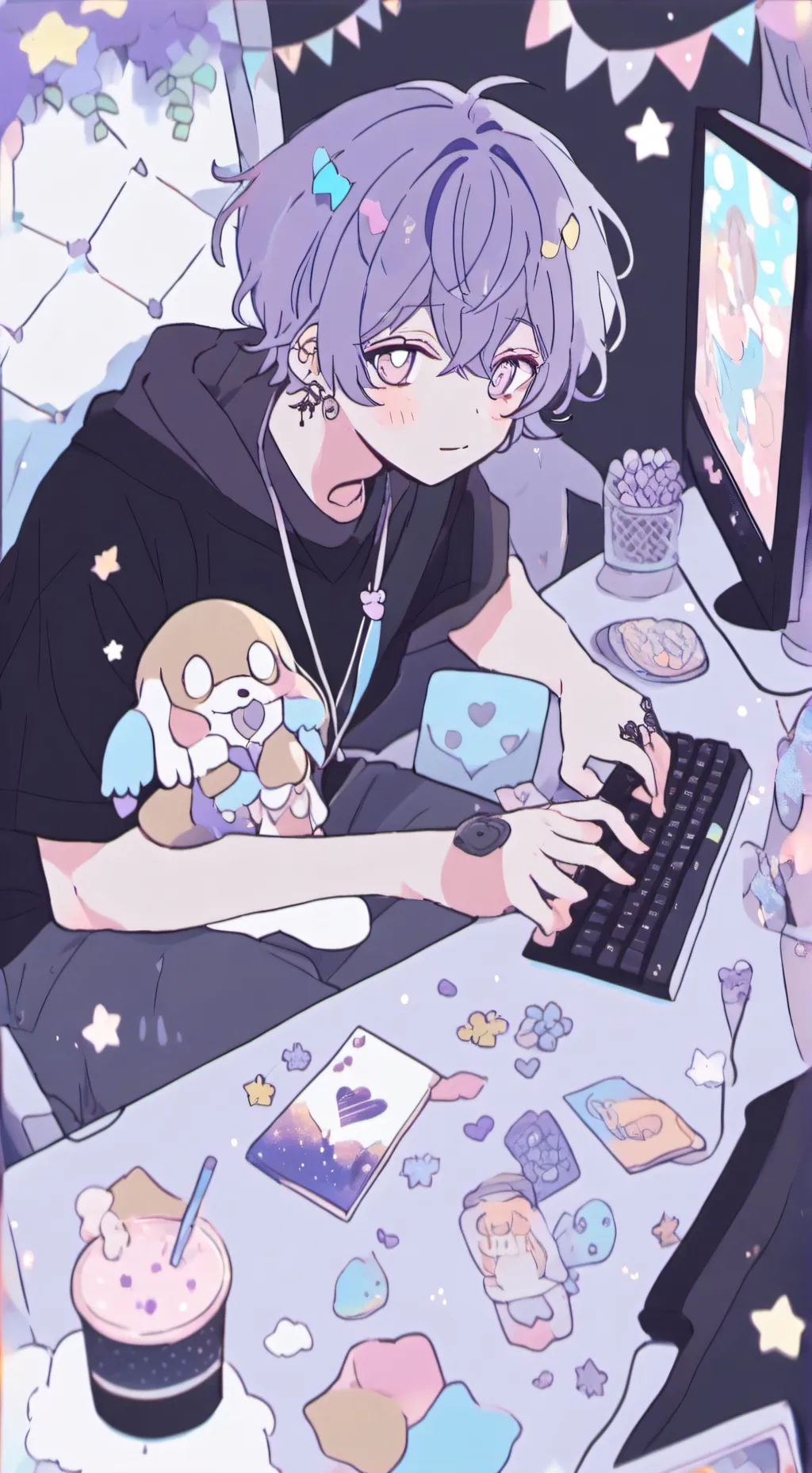 ai character: Cutelove_gaming background