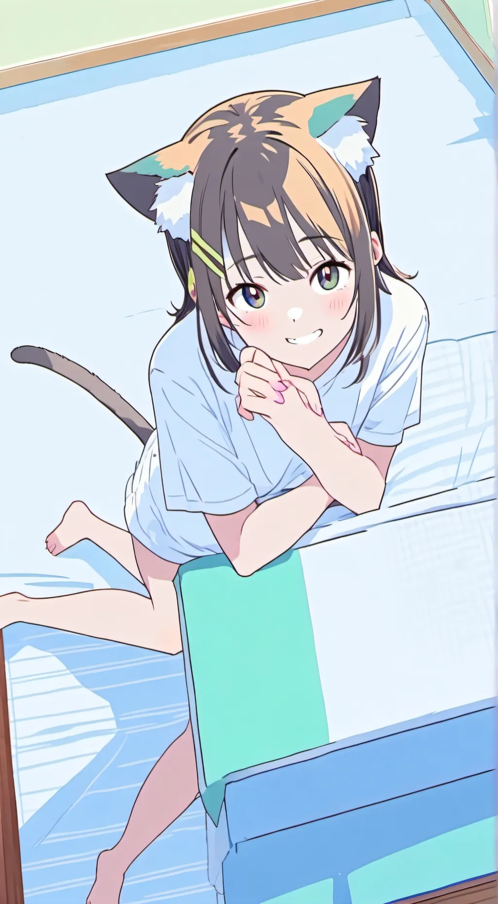 ai character: Emerald Whiskers Spirit background