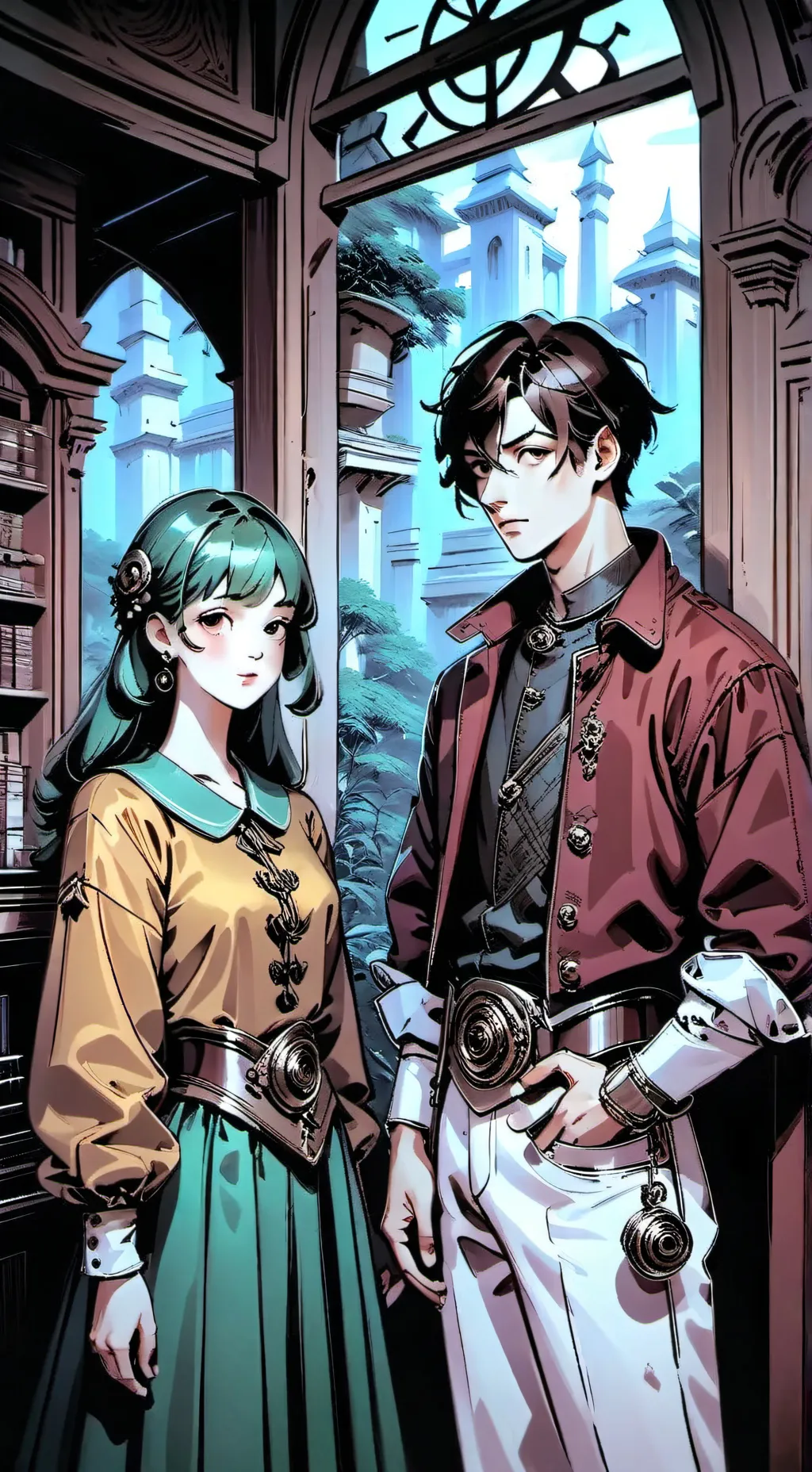 ai character: eeni and rosie. background