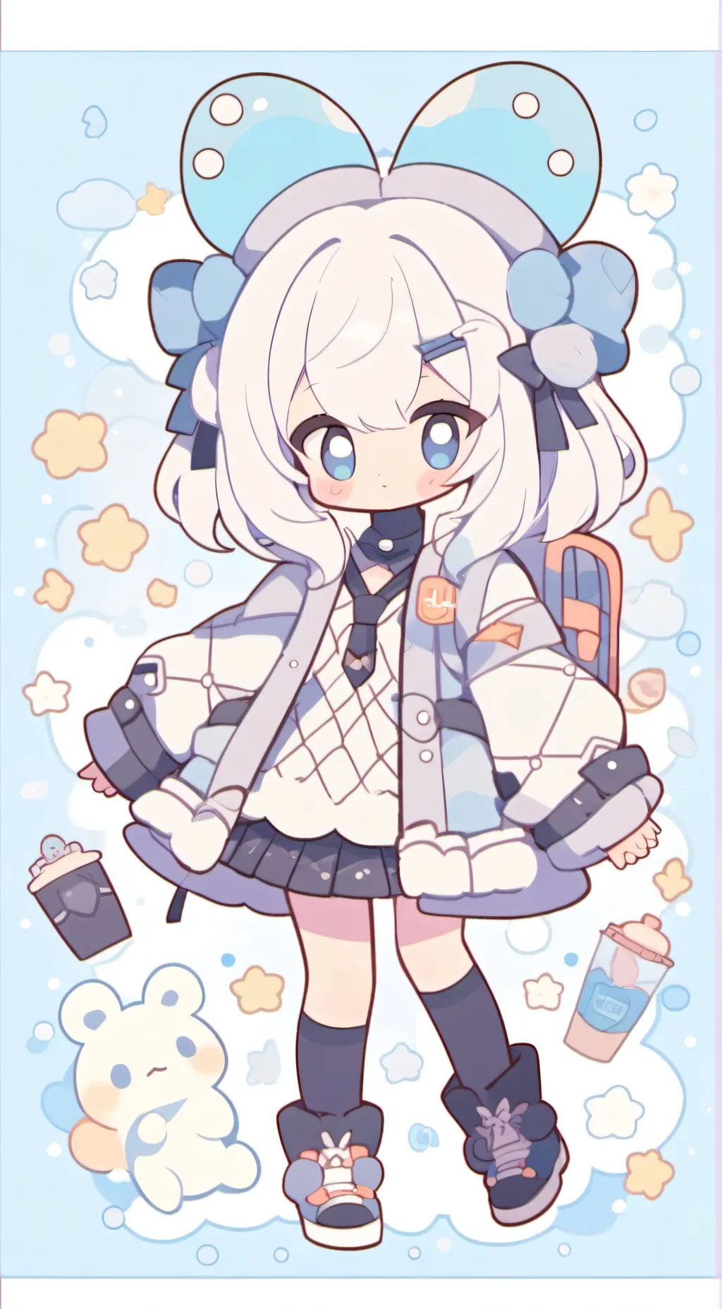 ai character: девушка  background