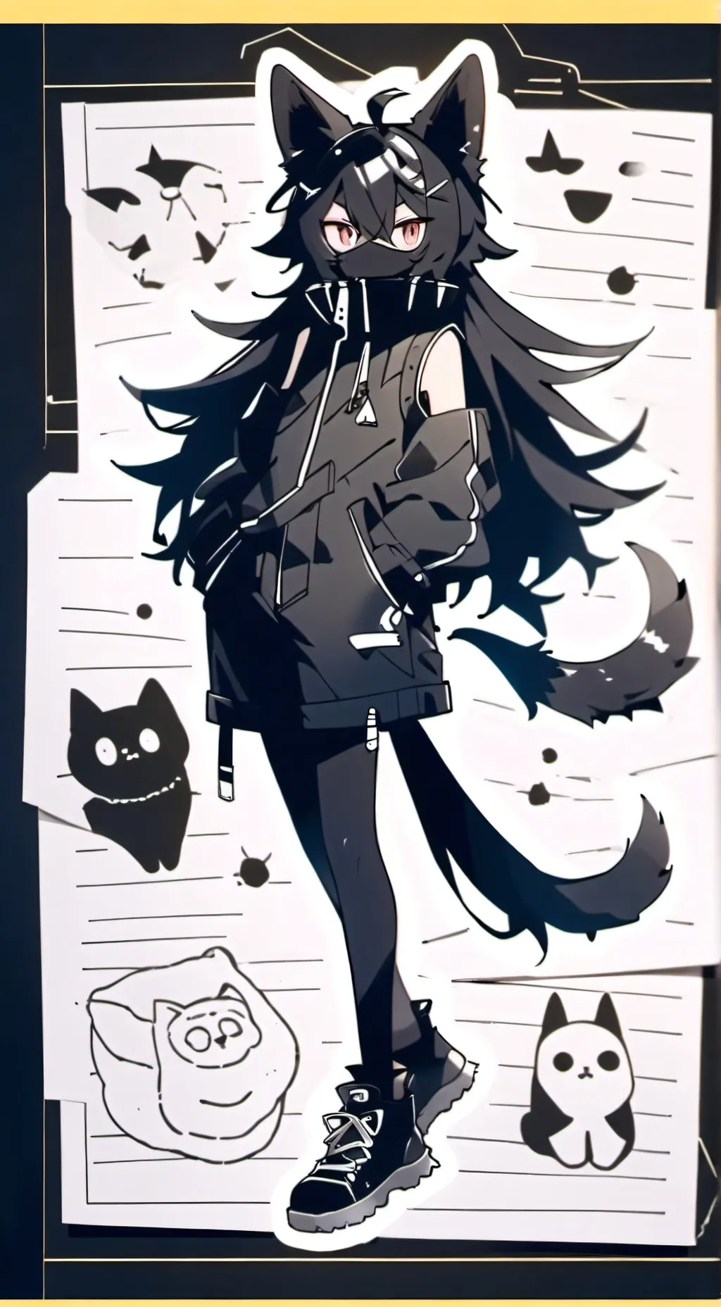 ai character: Package Wolf background