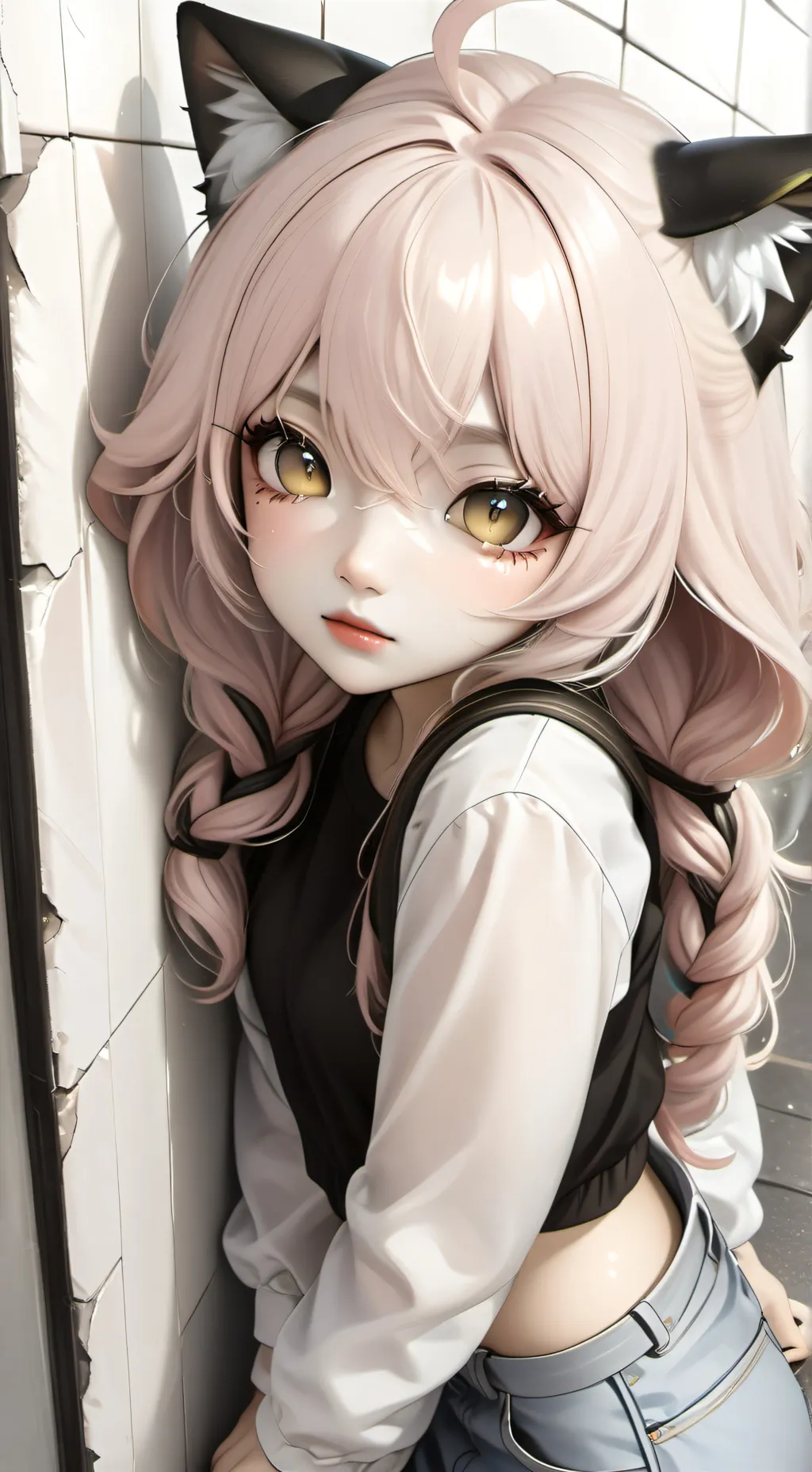 ai character: Hybrid school background