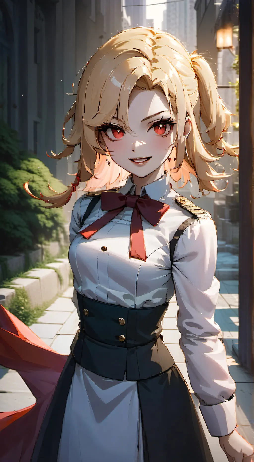 ai character: Toga/untied hair background