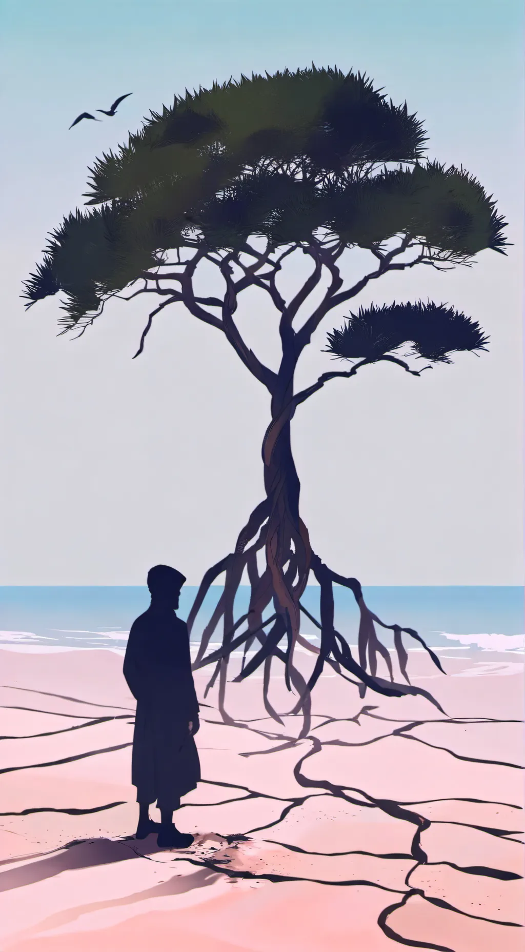 ai character: A tree.  background