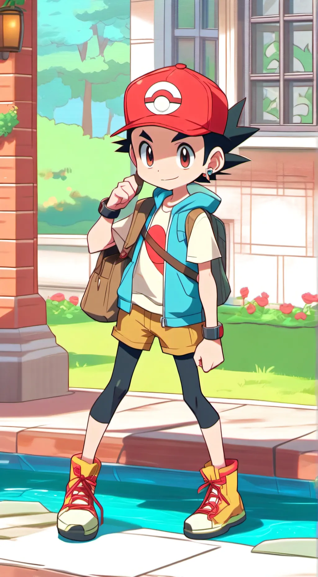 ai character: Ash  background