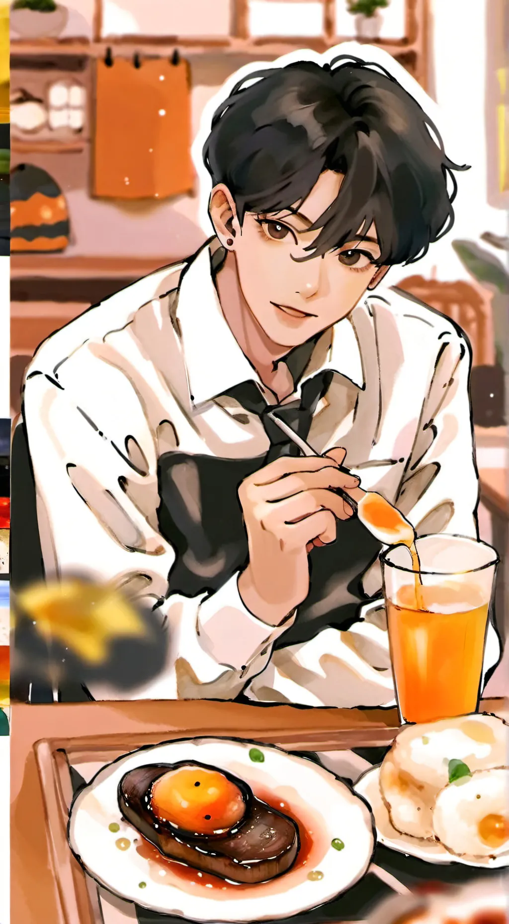 ai character: Blacke background