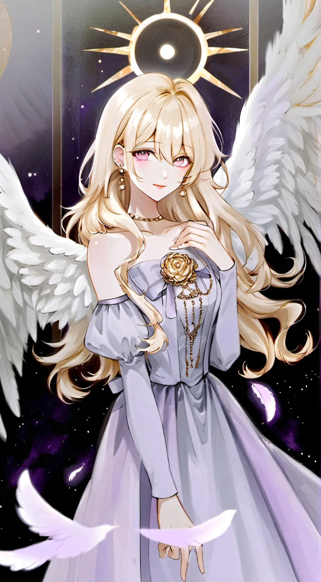 ai character: school angel background