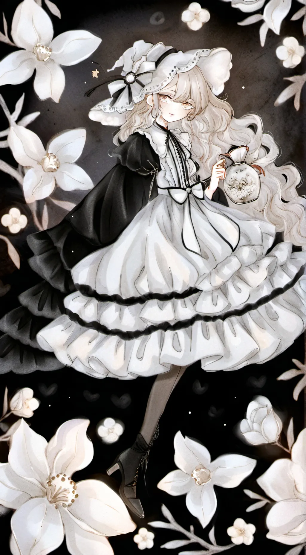 ai character: Miss Femina  background