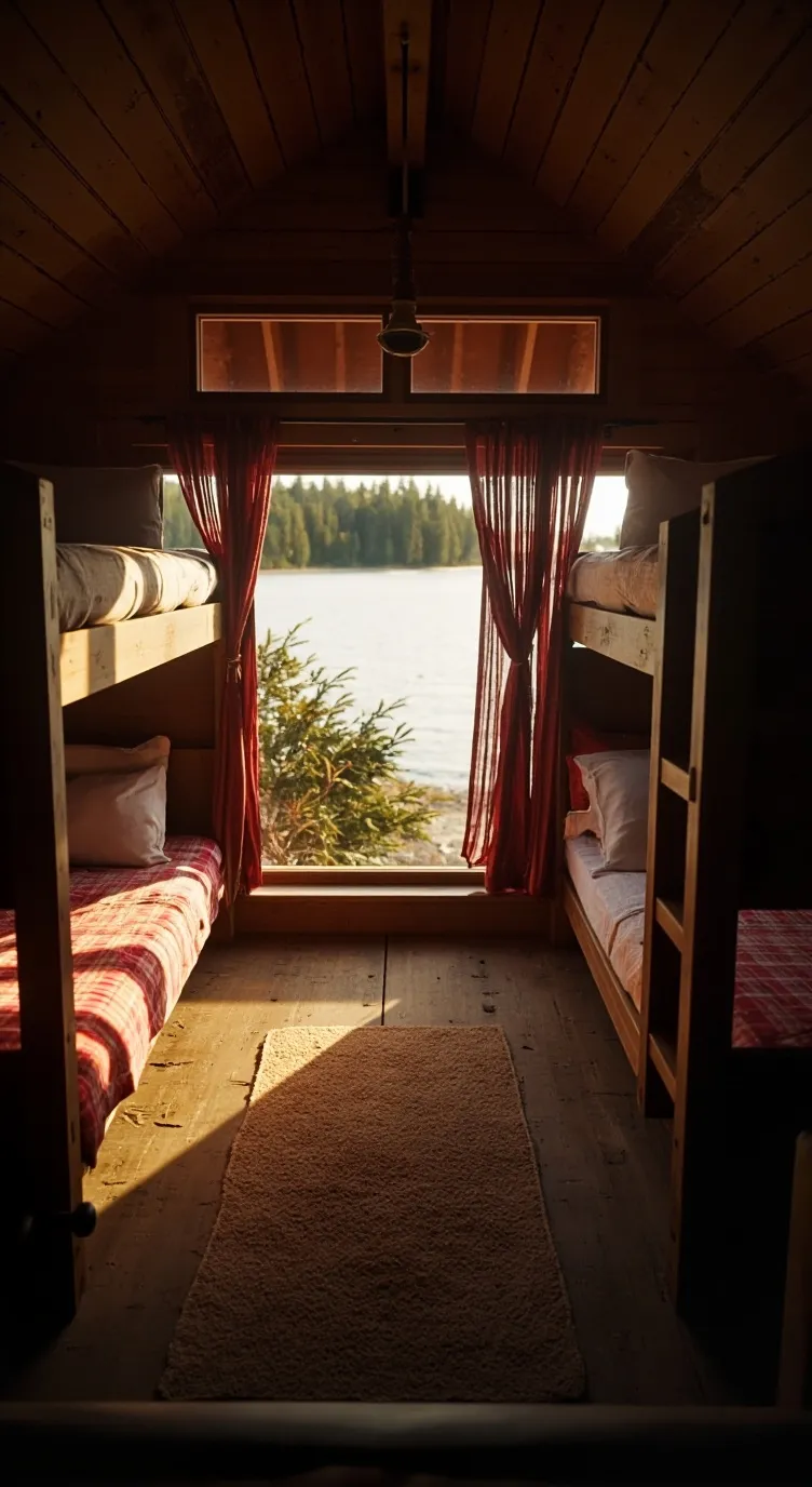 ai character: Uni beach camp background