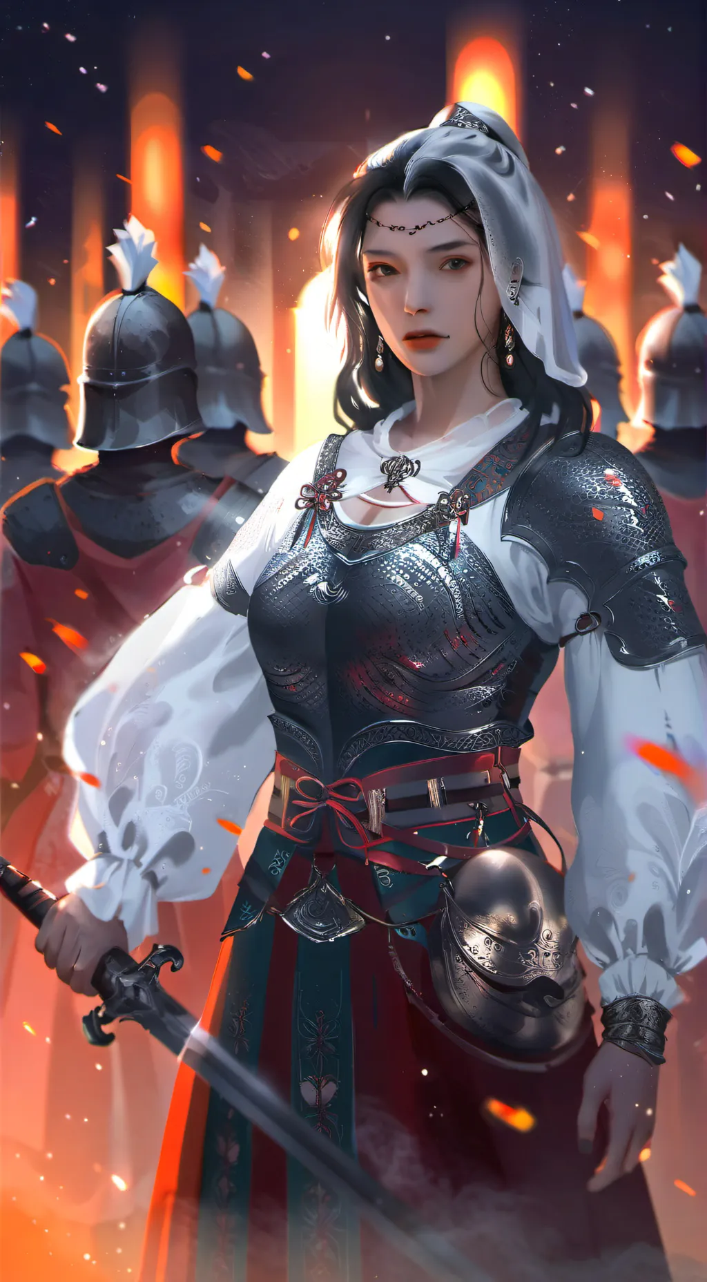 ai character: guerrera background