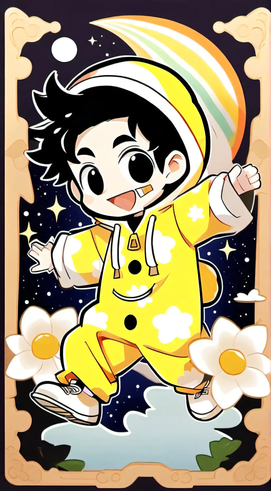 ai character: Moonflower background