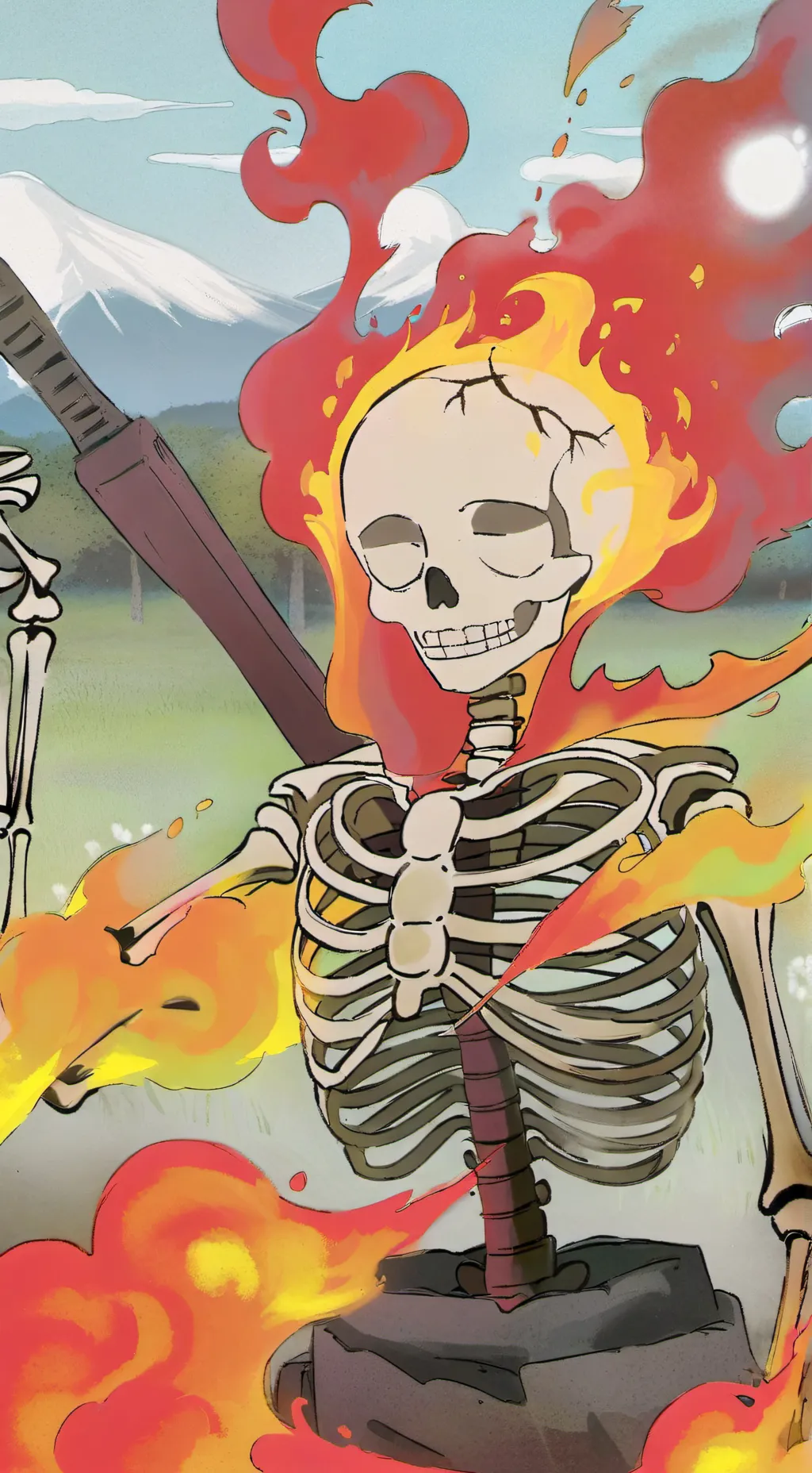 ai character: redo skelo background