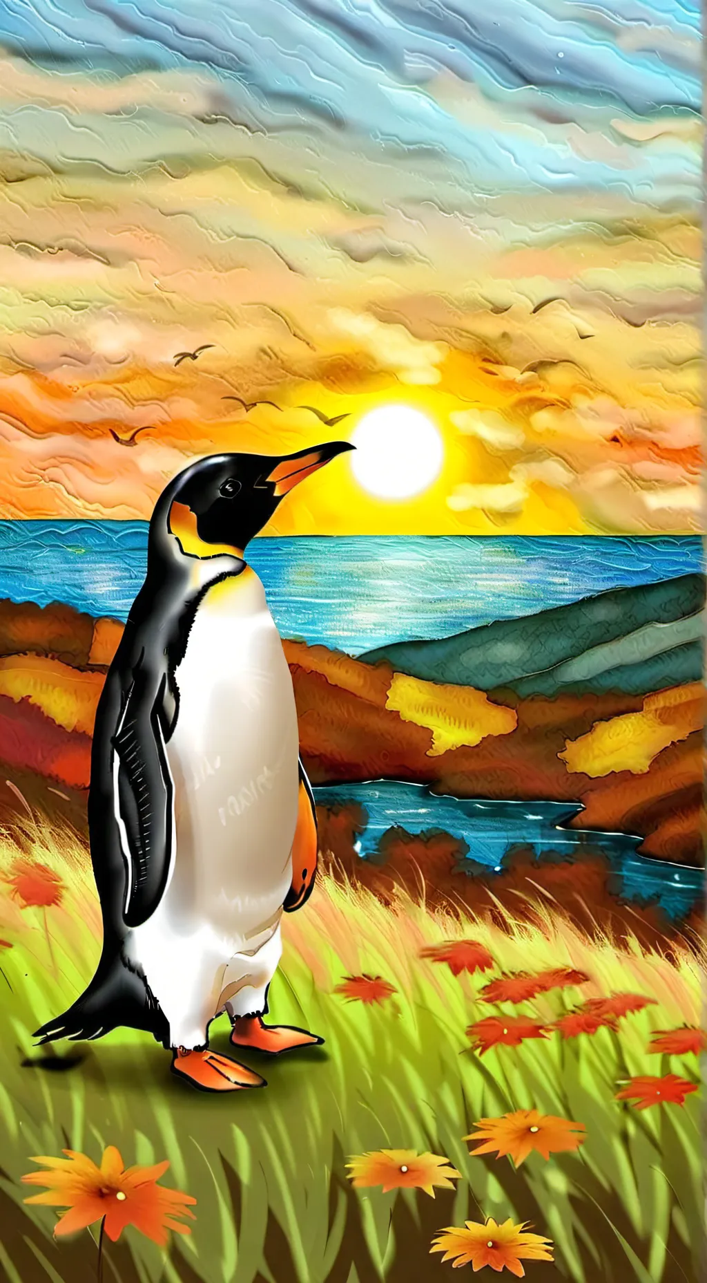 ai character: el pingüino  background