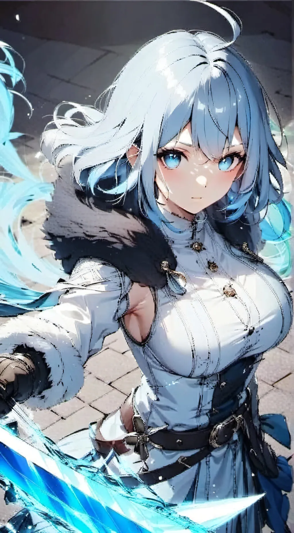 ai character: Seraphine Snowhite background