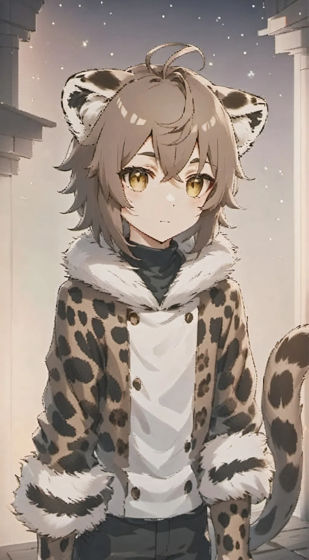 ai character: Tree Climbing Leopard Spirit background