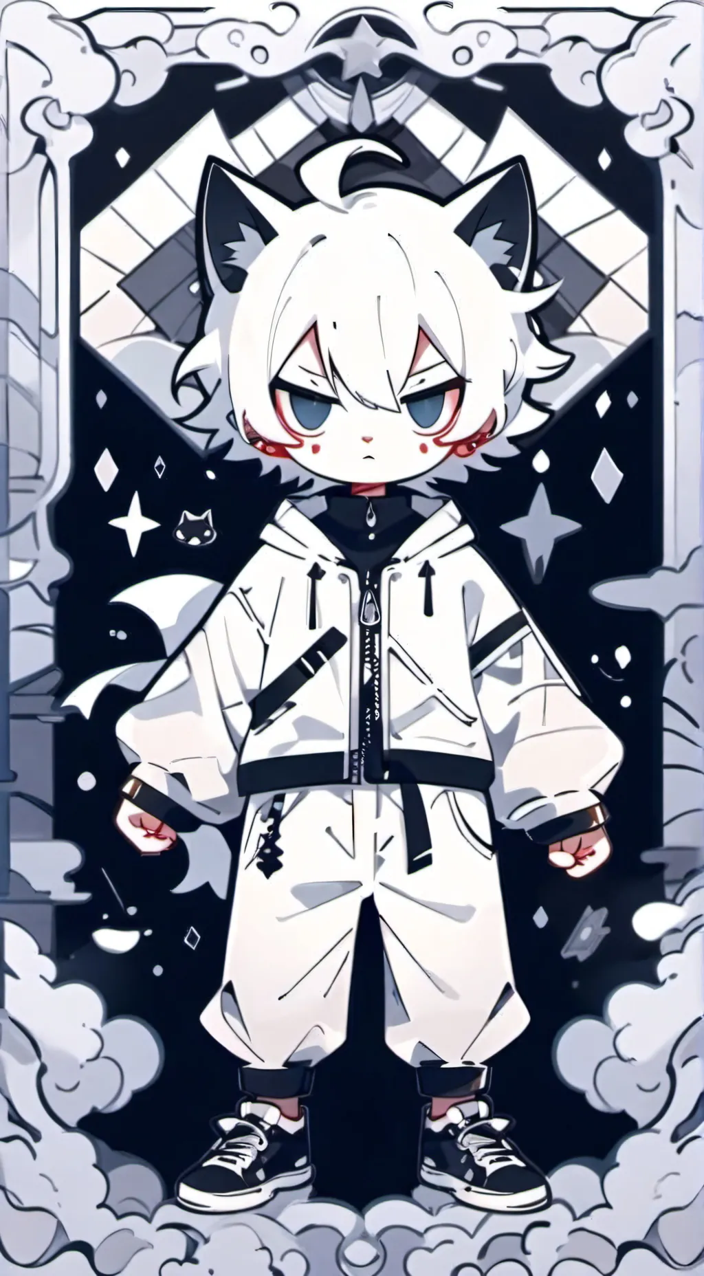 ai character: evil cat background