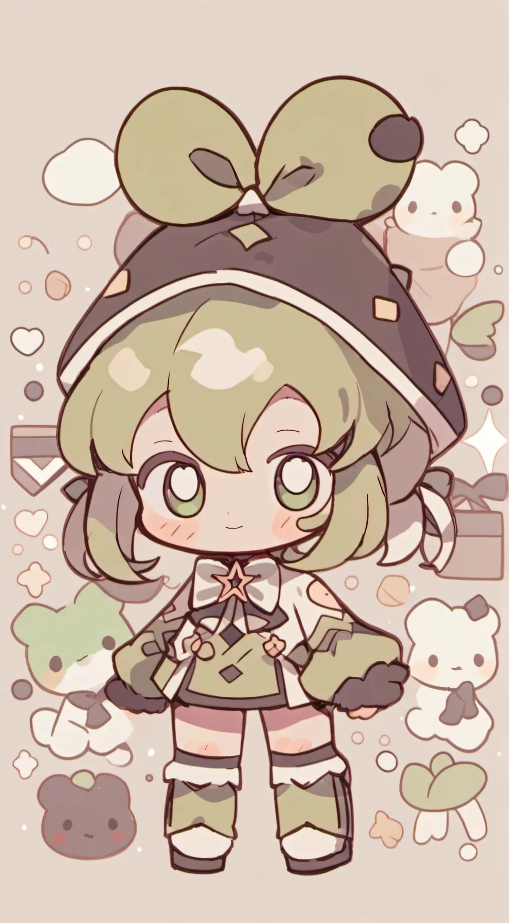 ai character: Vee background