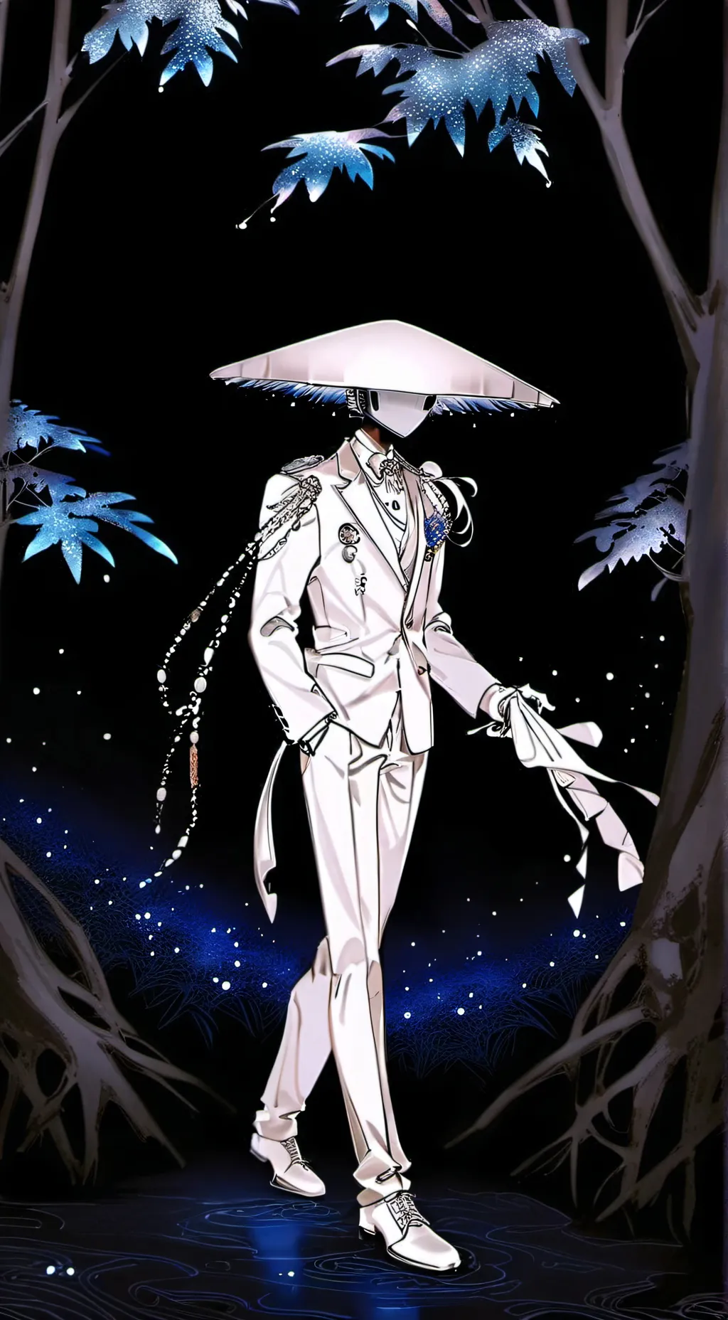 ai character: running away  background