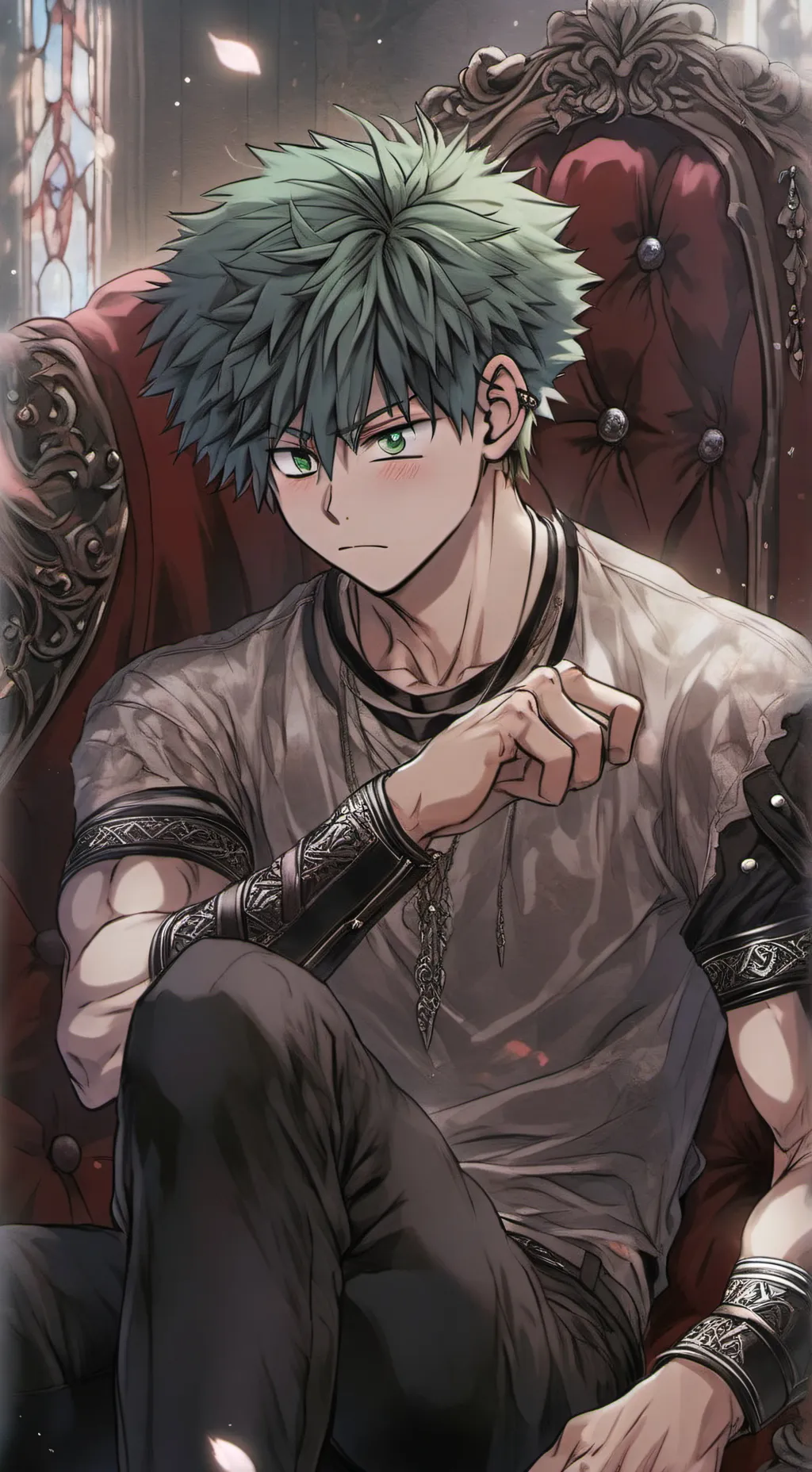 ai character: izuku (king AU) background