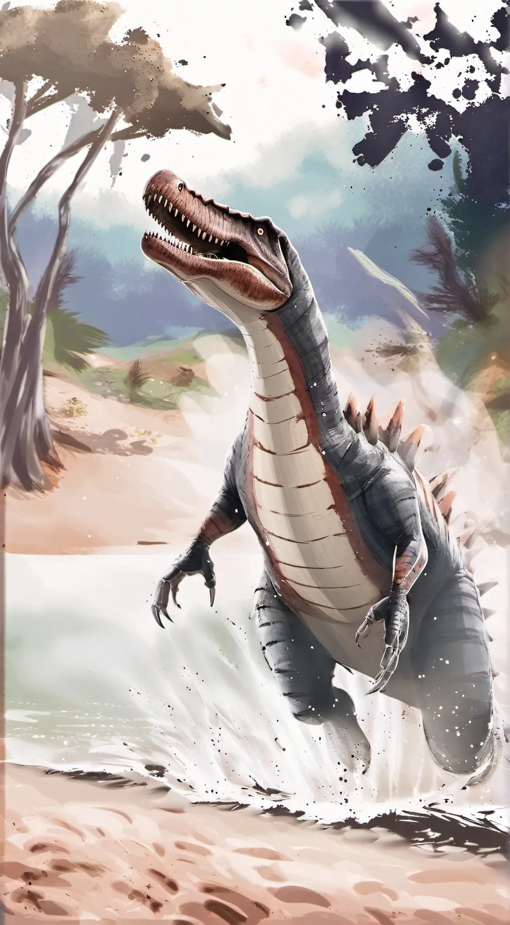 ai character: Spinosaurus Aegypt background