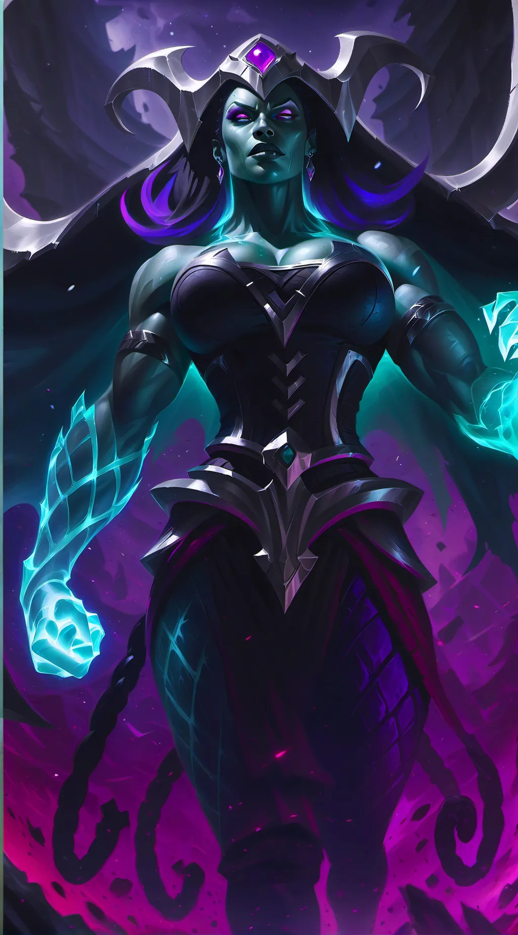 ai character: The Dark Queen background