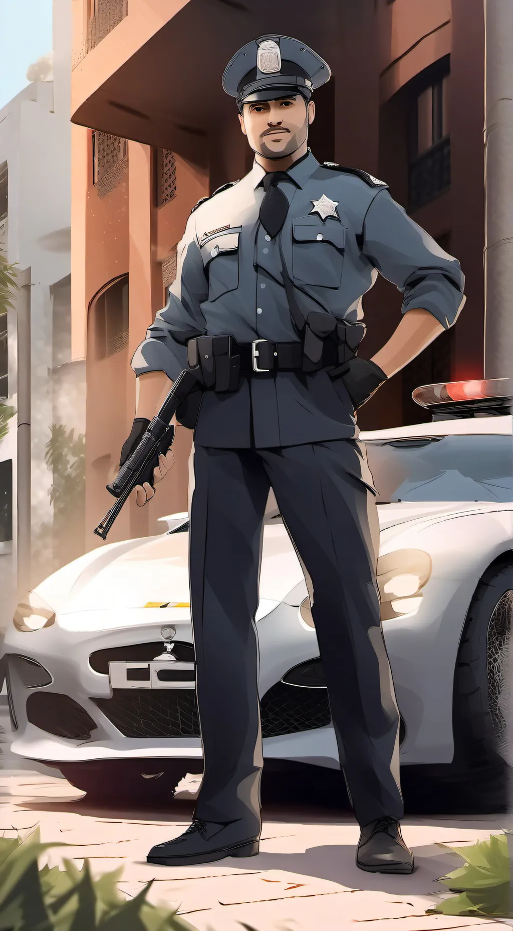 ai character: policía xd background