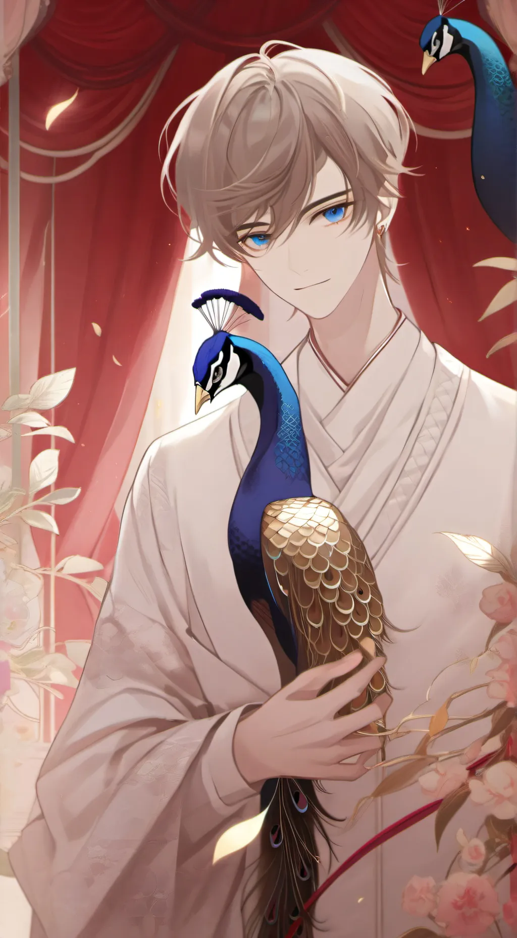 ai character: Peacock Preen Spirit background