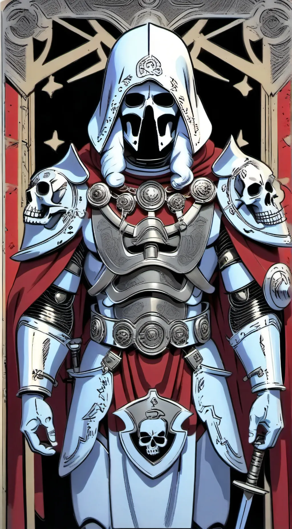 ai character: el minero calavera background